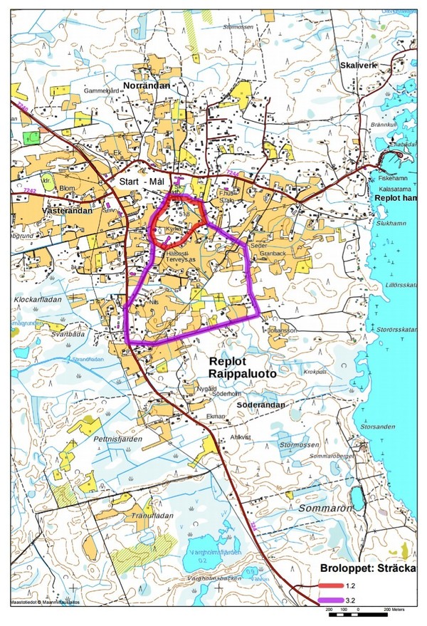 Broloppet bana 12 o 32 km